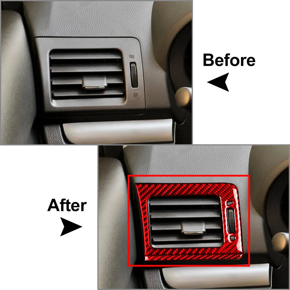 Red Dashboard Side Air Vent Outlet Cover Trim for Subaru WRX STi (2015-2021)
