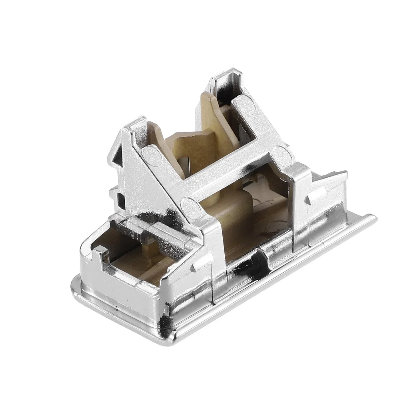 Armrest Latch Lid for Mercedes-Benz - Plastic Brown Silver Tone
