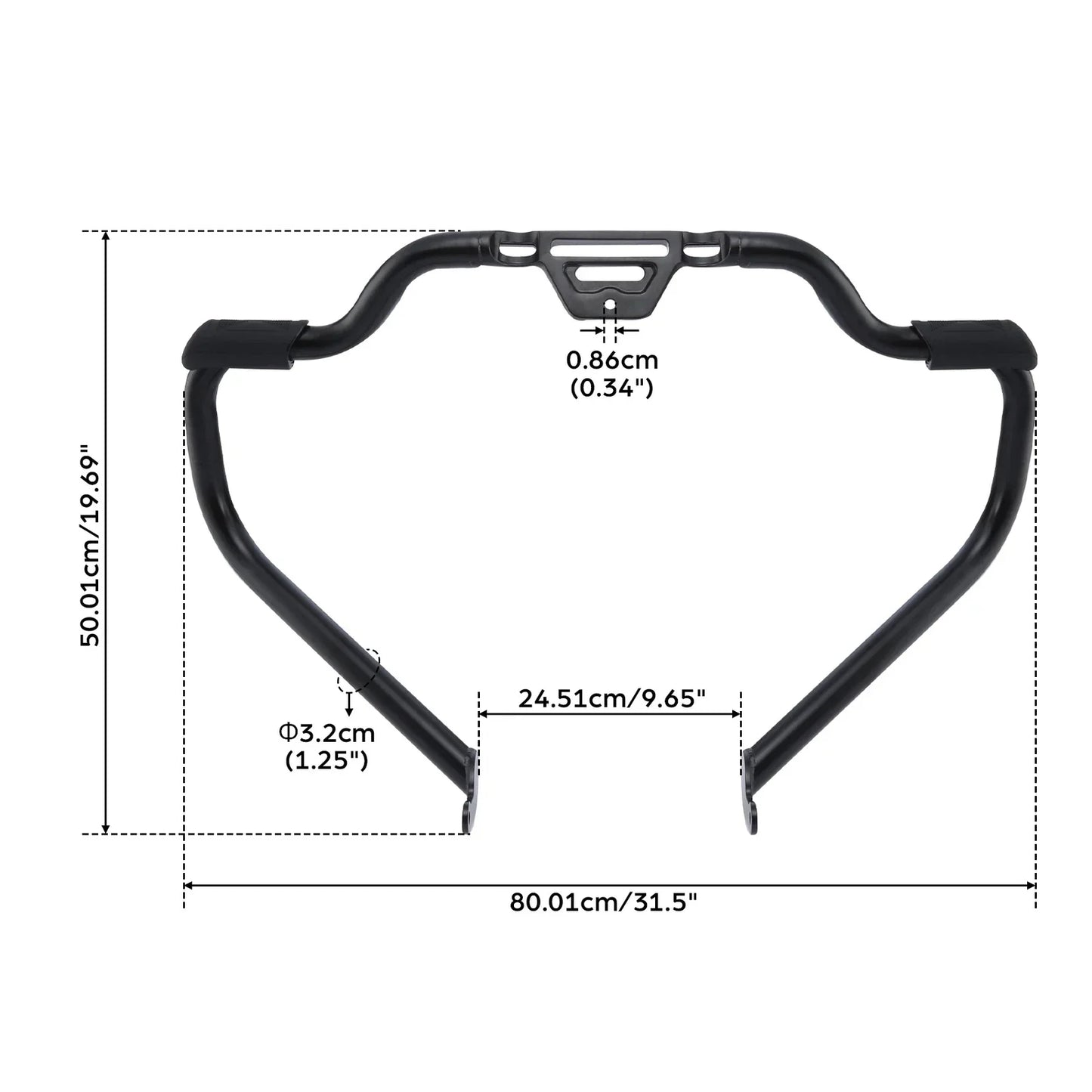 Mustache Engine Guard Support Bracket for Harley Low Rider ST (2022-2025)