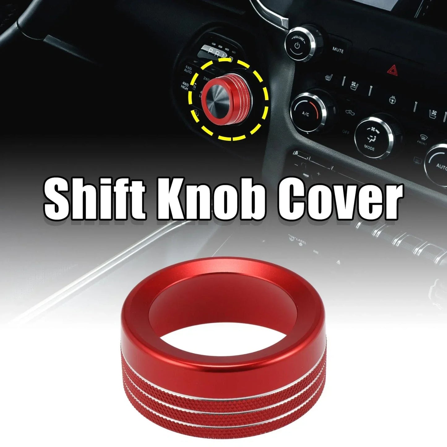 Dodge Ram Gear Shift Knob Cover Decoration 2013-2017 Red