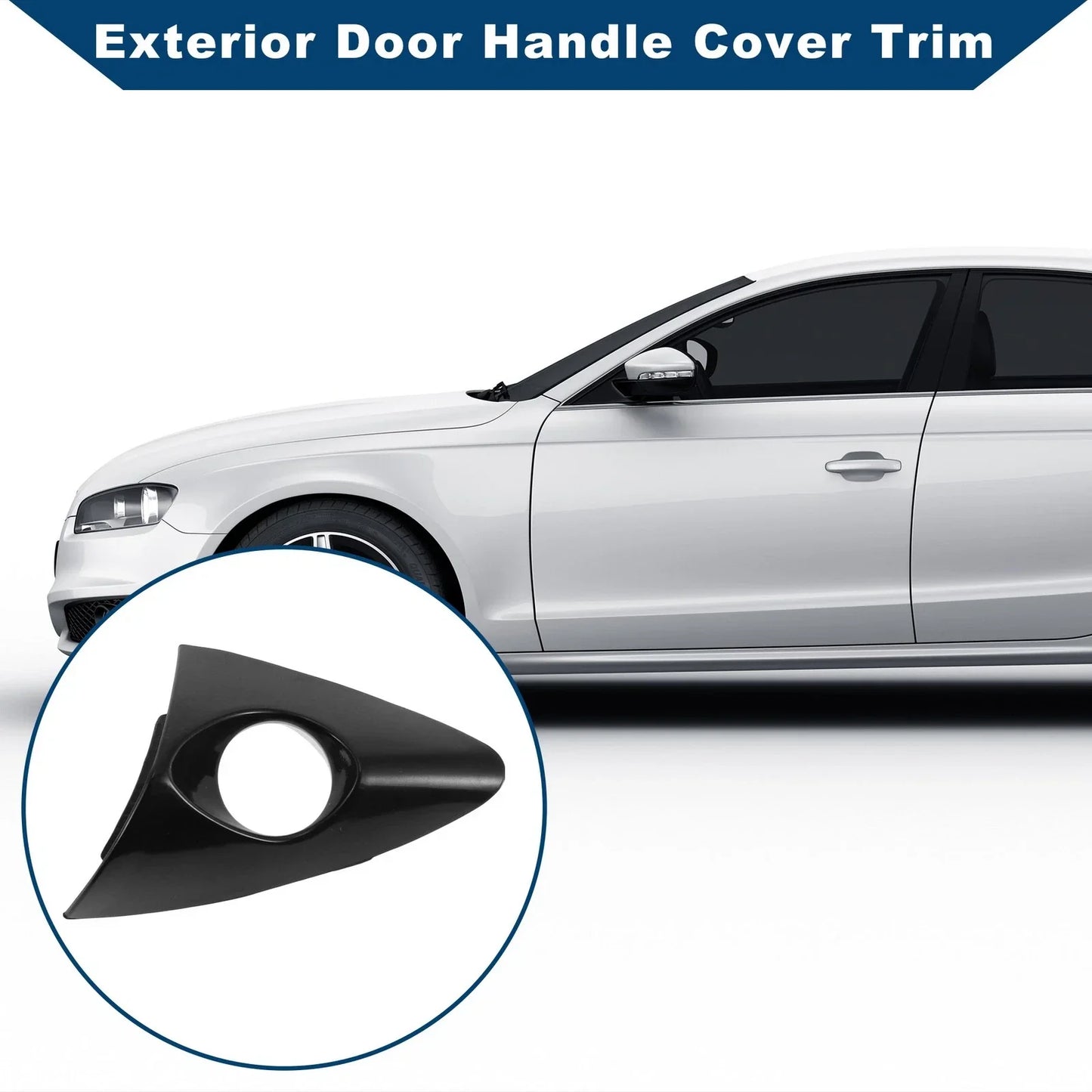 Exterior Door Handle Cover Trim for Hyundai Elantra (2011-2016) Black