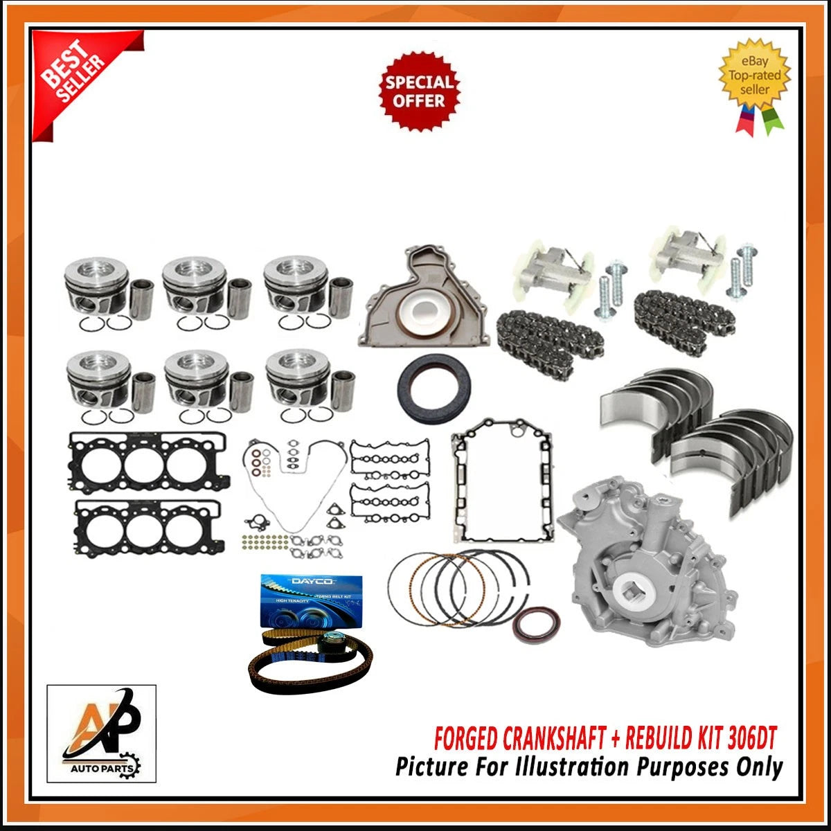 Forged Crankshaft Rebuild Kit for Land Rover Range Rover Jaguar 306DT (2003–2016)