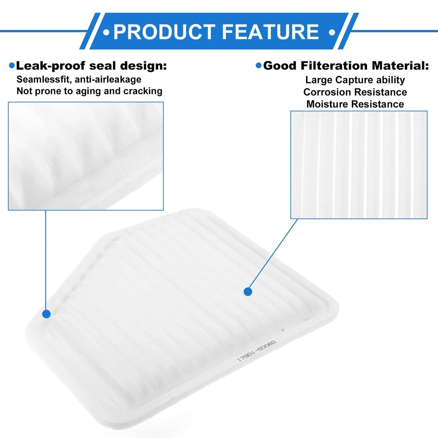 Car Engine Air Filter for Lexus GS430 (2000-2005) - 1 x Long Life Filter