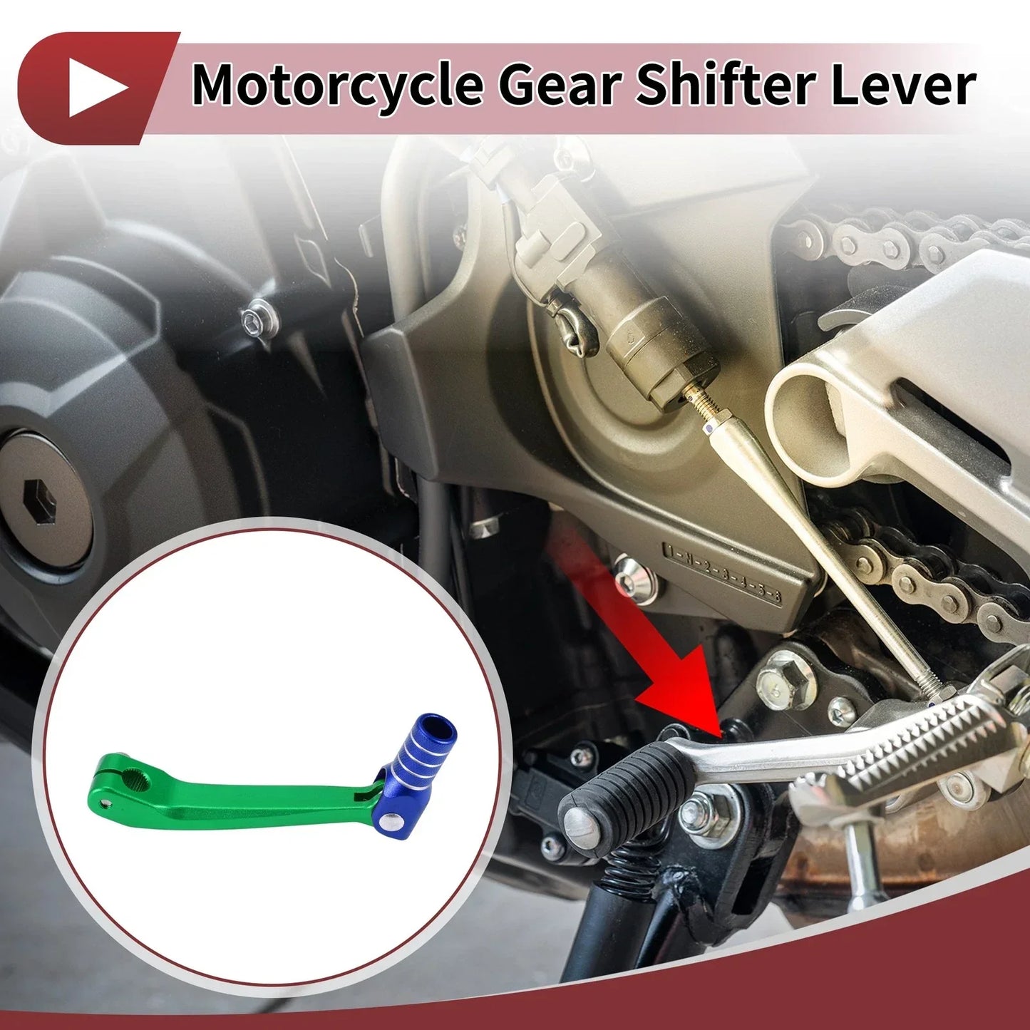 Shifter Lever for Honda CRF150F 2003-2017 - Green Blue Silver Tone