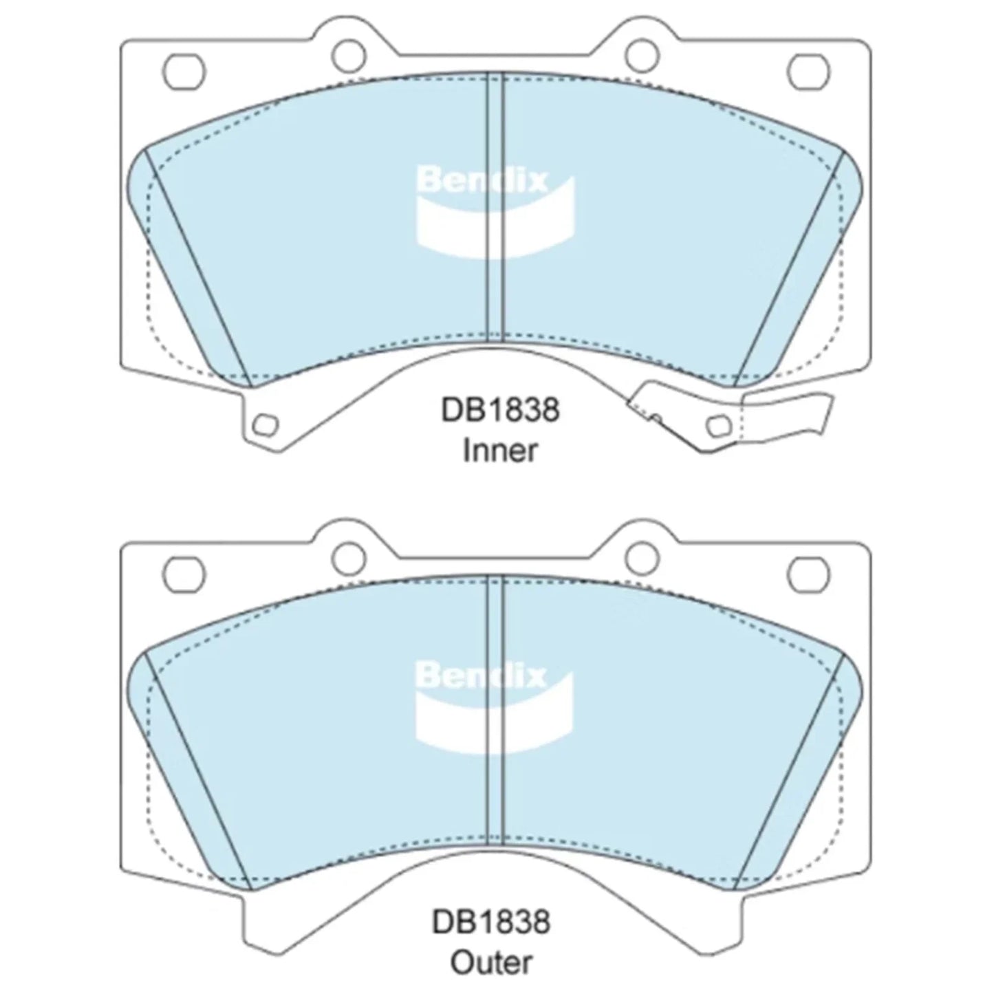 HD Front Disc Brake Pad Set for Landcruiser URJ202 UZJ200 VDJ200 2007~21