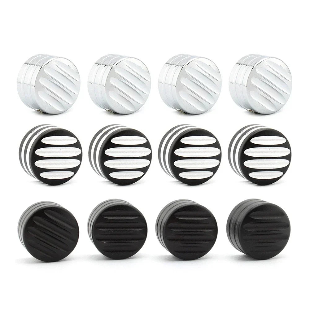 Billet Head Bolt Cover Caps Black for T120 Thruxton Scrambler Street Cup