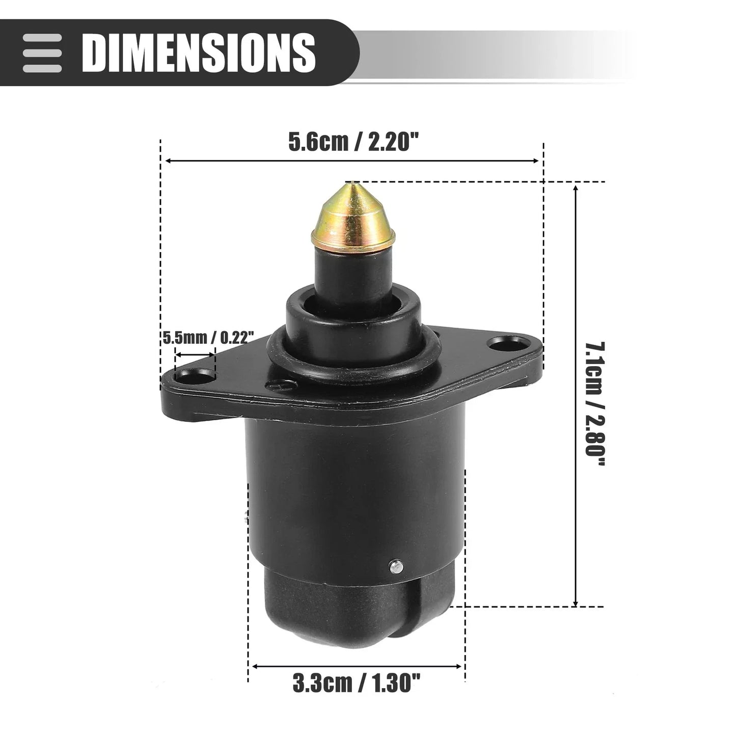 Idle Air Control Valve for Chrysler Town & Country (1988) Metal