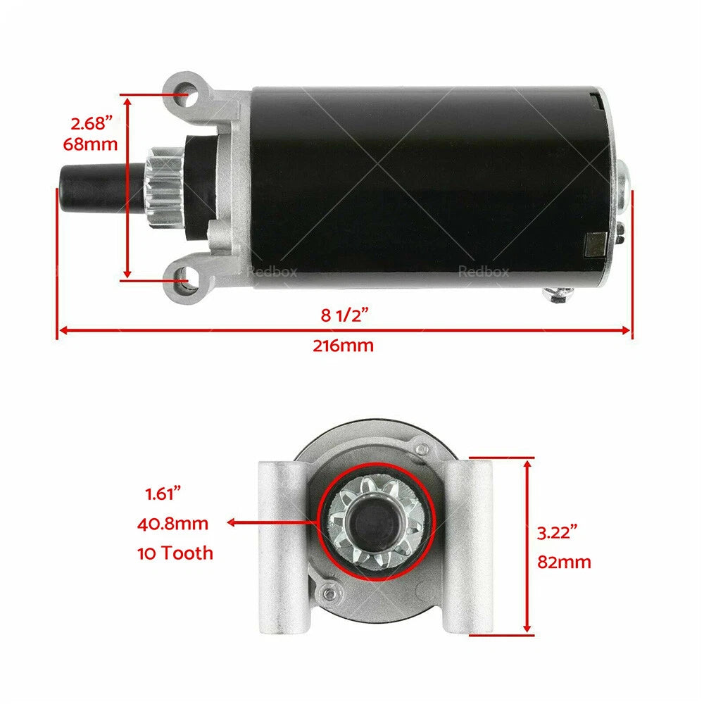 Starter Motor 10 Tooth Steel Gear for Kohler Courage Ride-On Mower