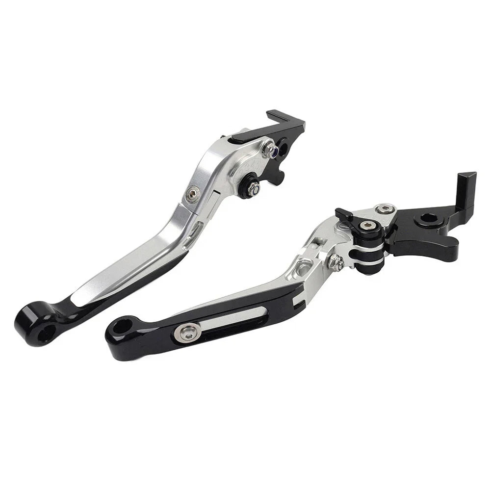 Silver Extendable Brake Clutch Levers for Kawasaki Z1000 ZX6R 2007-2018