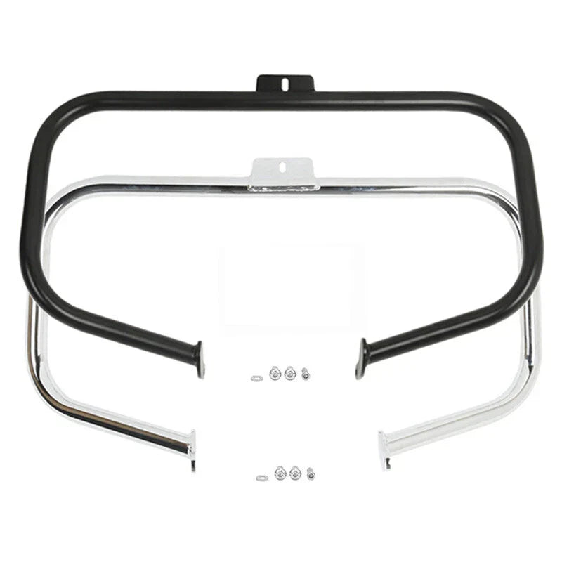 Chrome/Black 1-1/4" Engine Guard for Harley Softail Fat Boy (2000-2017)