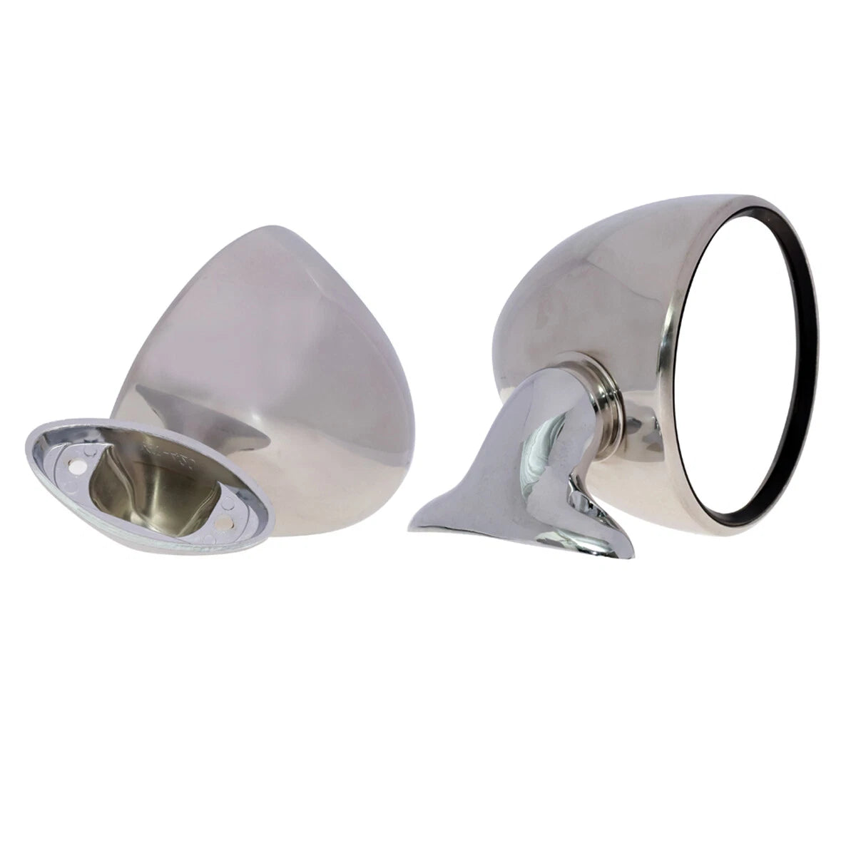 Stainless Steel Door Mirror Set for Lamborghini Urraco P111/P200/P250/P300 1972-1979