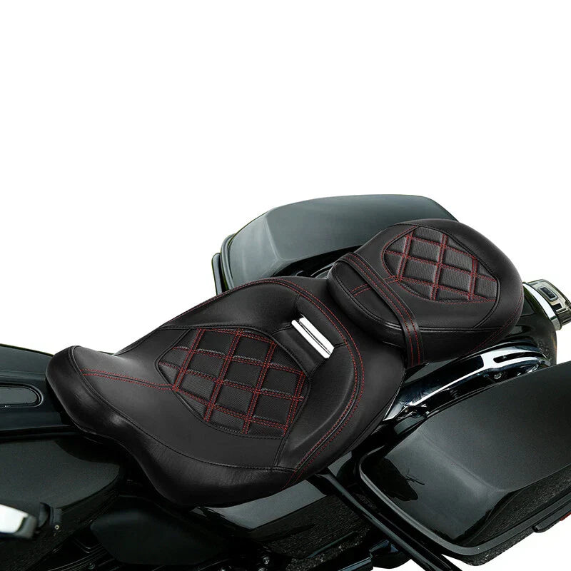 Driver & Passenger Gel Seat for Harley Touring CVO Road Street Glide (09-23)