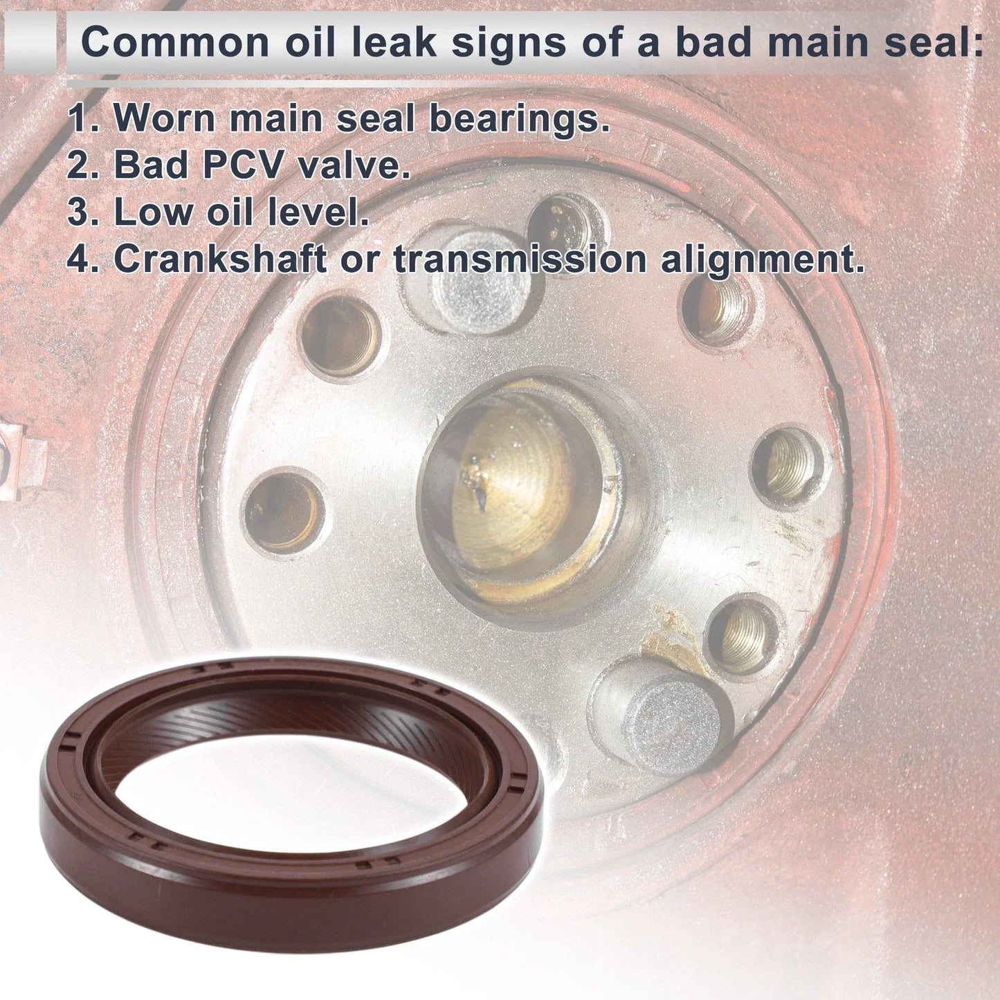Crankshaft Oil Seal for Hyundai Elantra (2000-2011) 1 x Seal