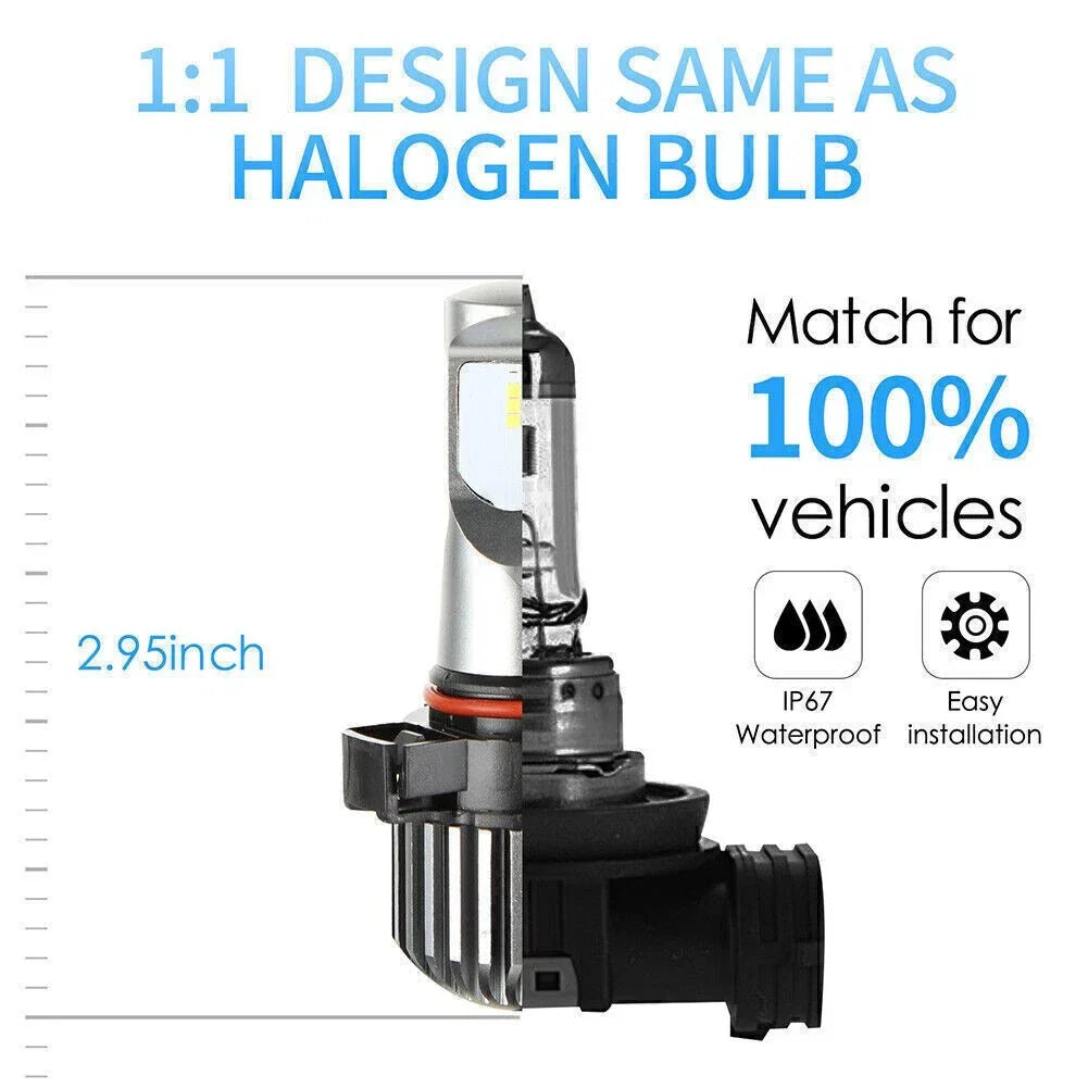 Xenon White 6000K PS24W H16 5202 LED DRL Headlight Bulbs for Car