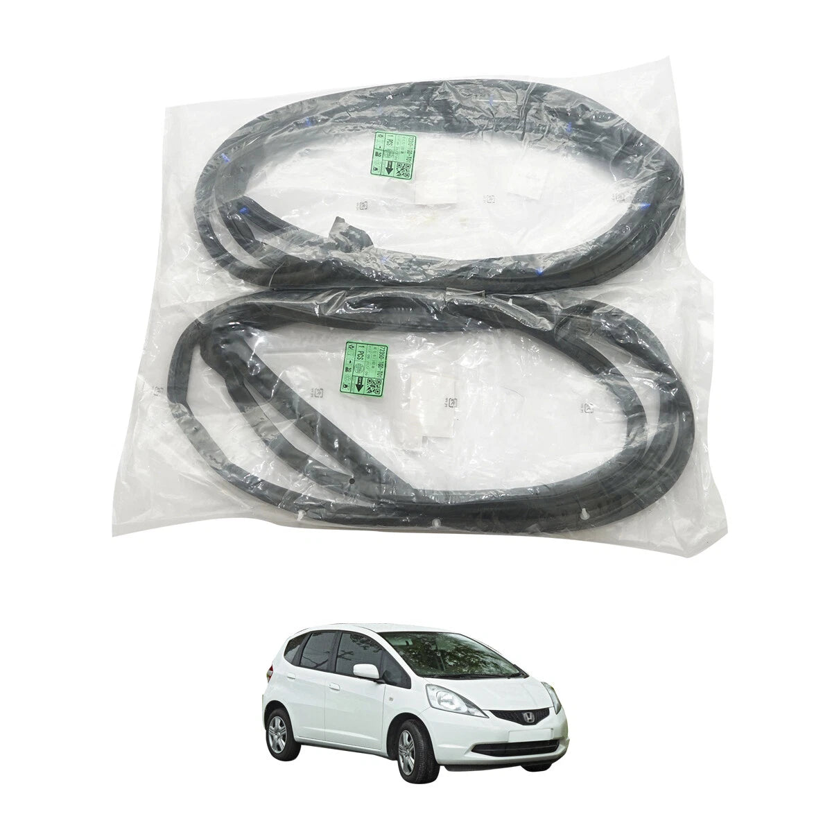 Front Door Weatherstrip Seal Set for Honda Fit Jazz 5D 2007-2014