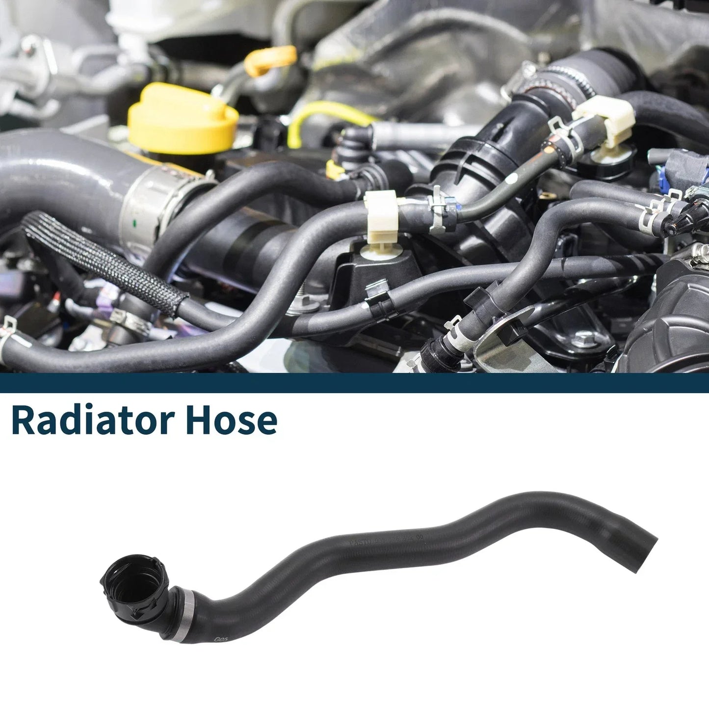 Radiator Hose for Porsche Cayenne 4.8L 2011-2018 Rubber Downpipe