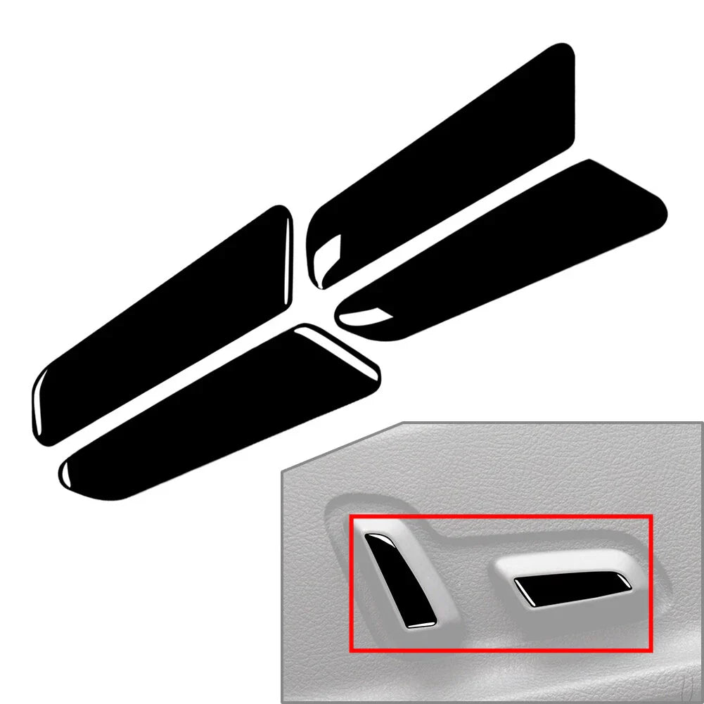 Piano Black Seat Adjustment Button Cover Trim for Audi A4 A5 S4 RS4 (2016-2023)