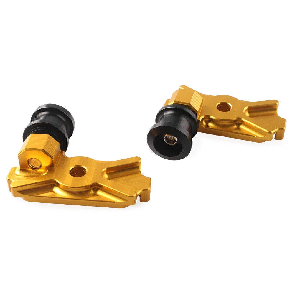 Gold CNC Swingarm Spool Adapters for Kawasaki Ninja 250 300 (2013-2023)