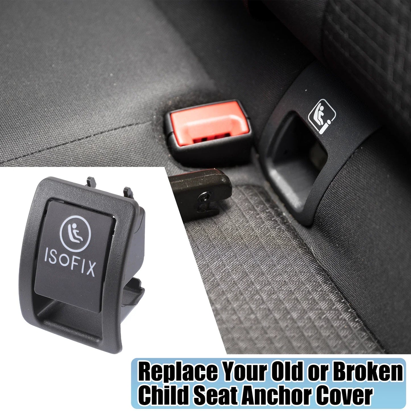 Rear Child Seat Anchor ISOFix Cover for Mercedes Benz (A-Class 2013-2023)