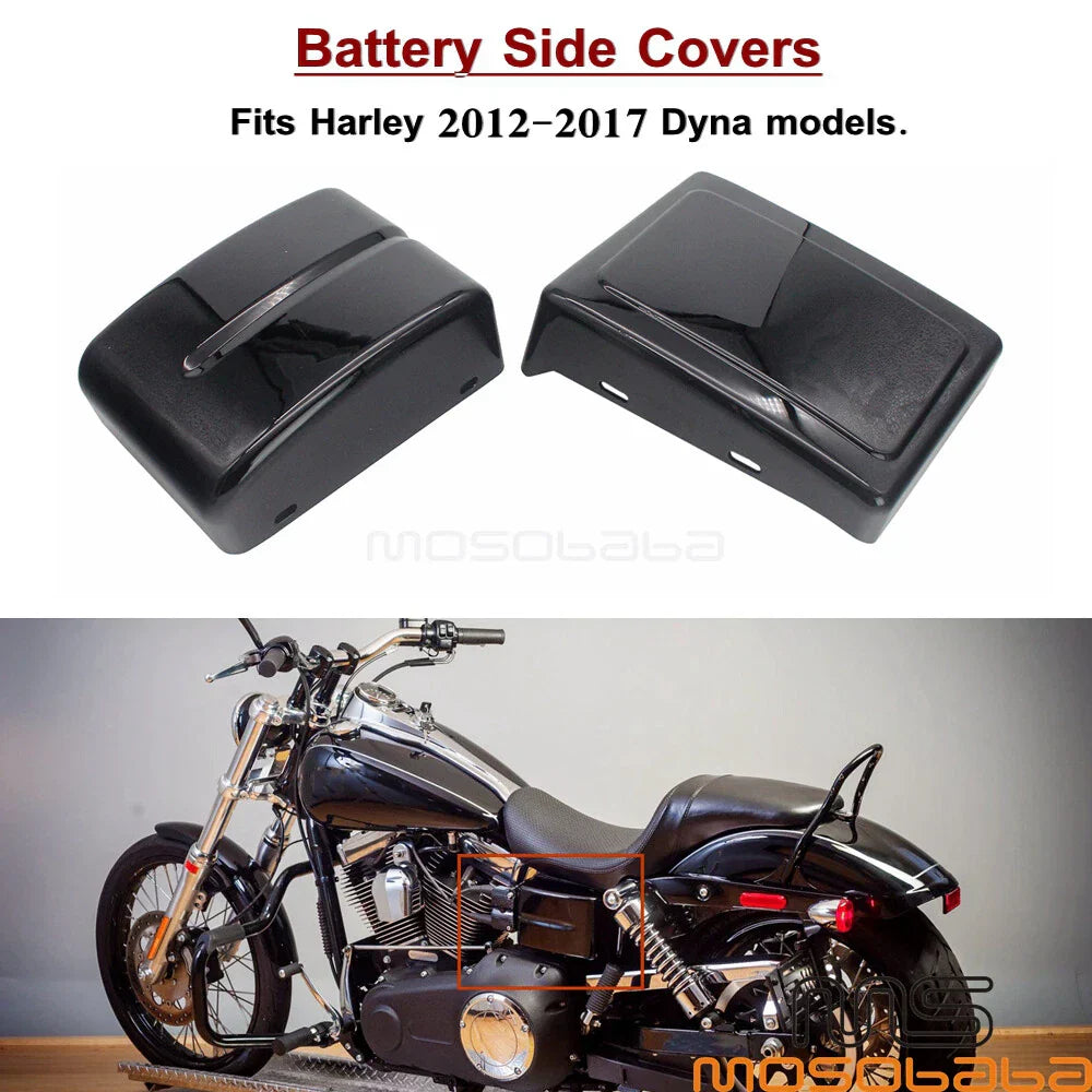 Motorcycle Side Battery Cover for Harley Dyna LowRider Streetbob Fatbob (2006-2023)