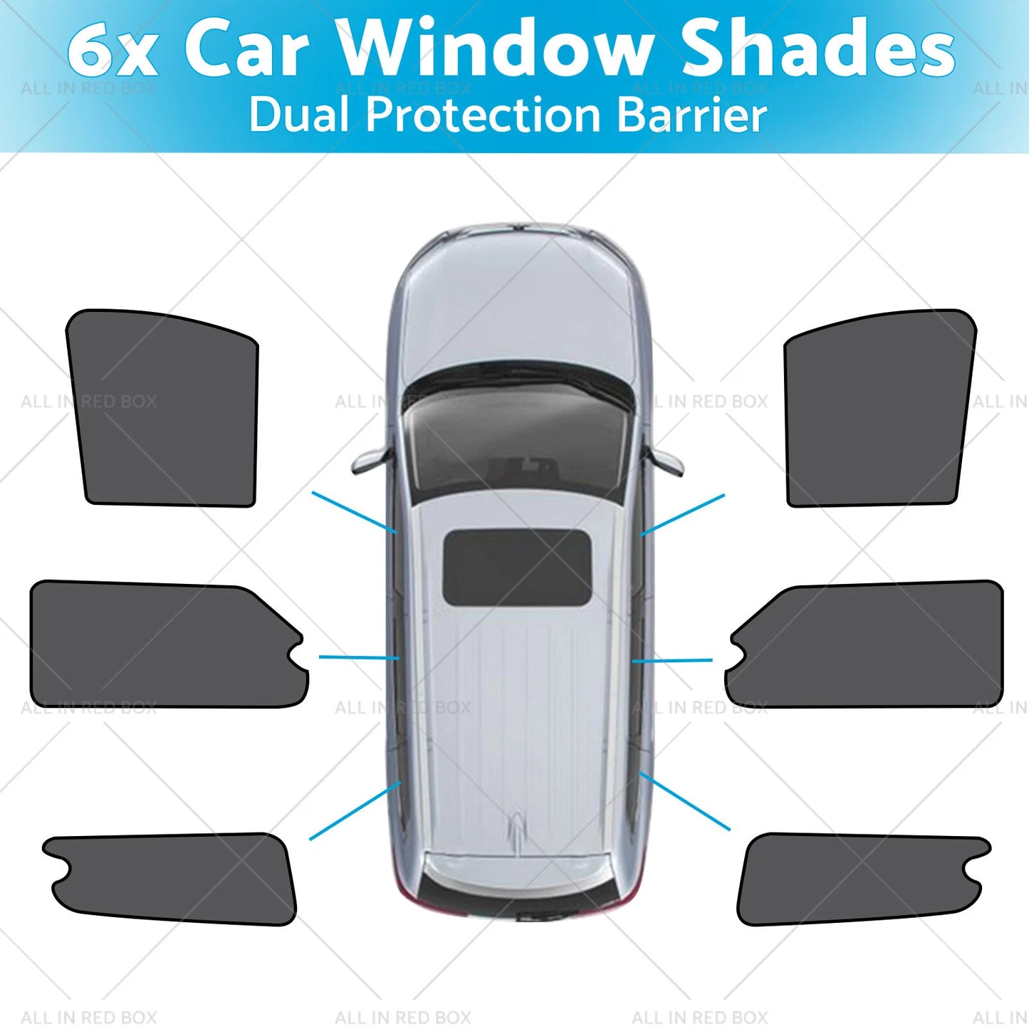 6 x Car Window Shades for LDV G10 (2014-Present) Front, Rear & Triangular