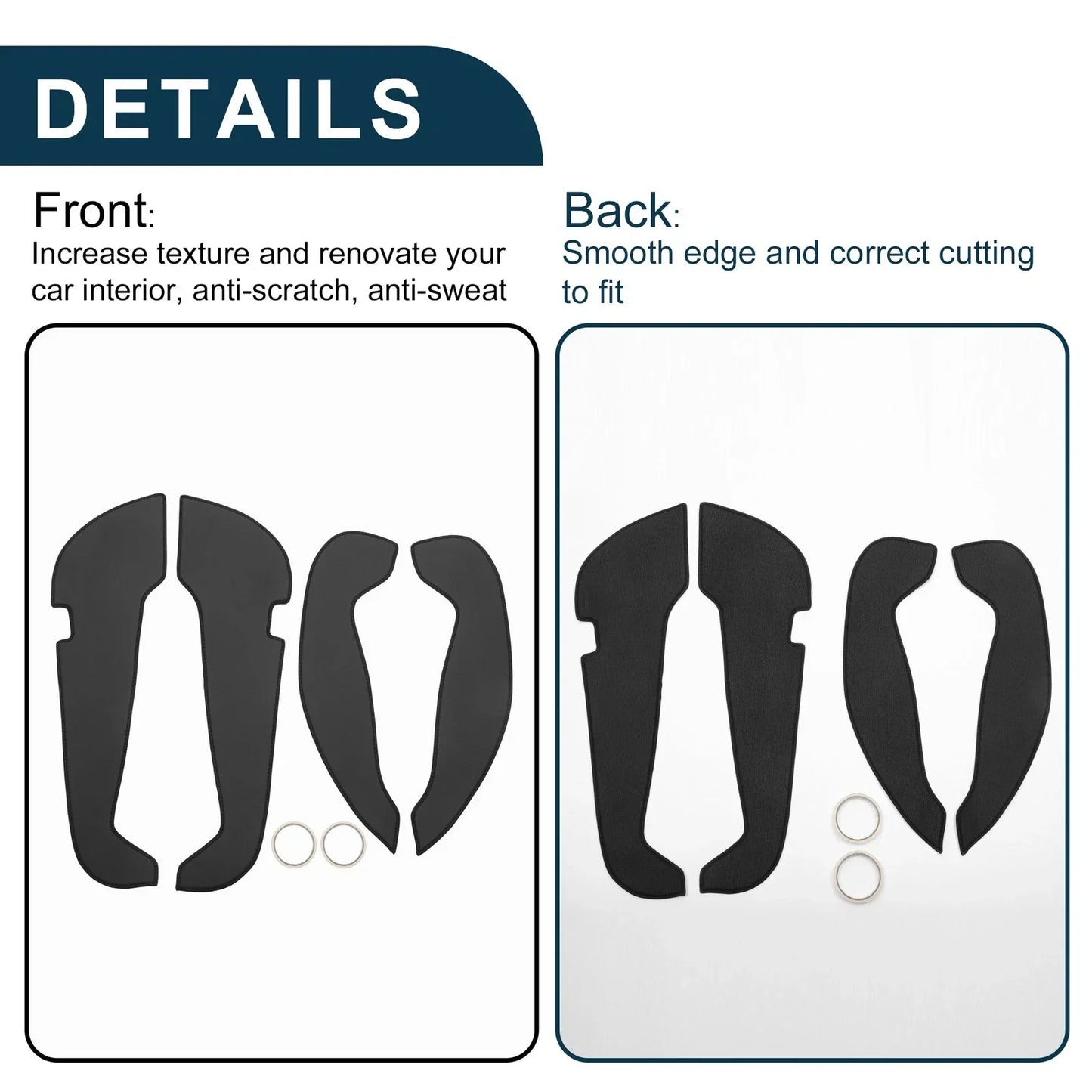 Car Door Leather Anti Kick Pad Sticker for Mercedes-Benz A Class (2014)