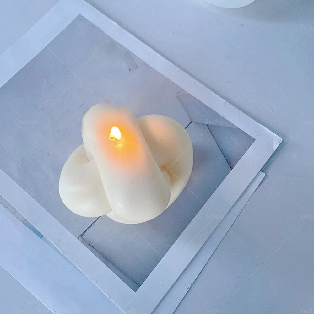 Large Knot Candle Mold Spiral Tie Rope Twisted Silicone Aromatherapy