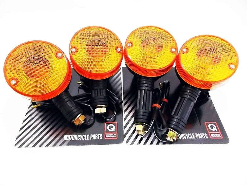 4 x Front Rear Turn Signal Indicator Blinker Assembly for Suzuki DR250S (81-88)