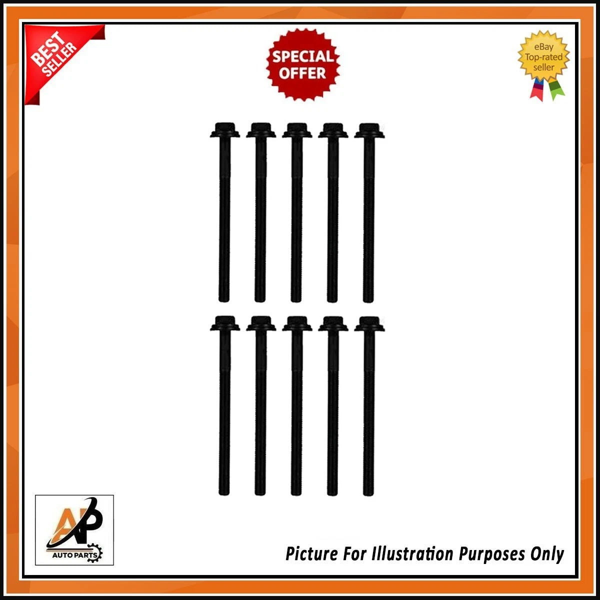 Cylinder Head Bolt Set Replacement for Ford Transit Custom 2.0D (2013–2023)