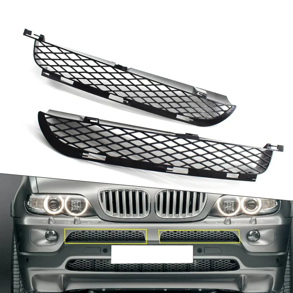 Front Grille Upper Bumper Mesh Grill For BMW X5 E53 (2003-2006)