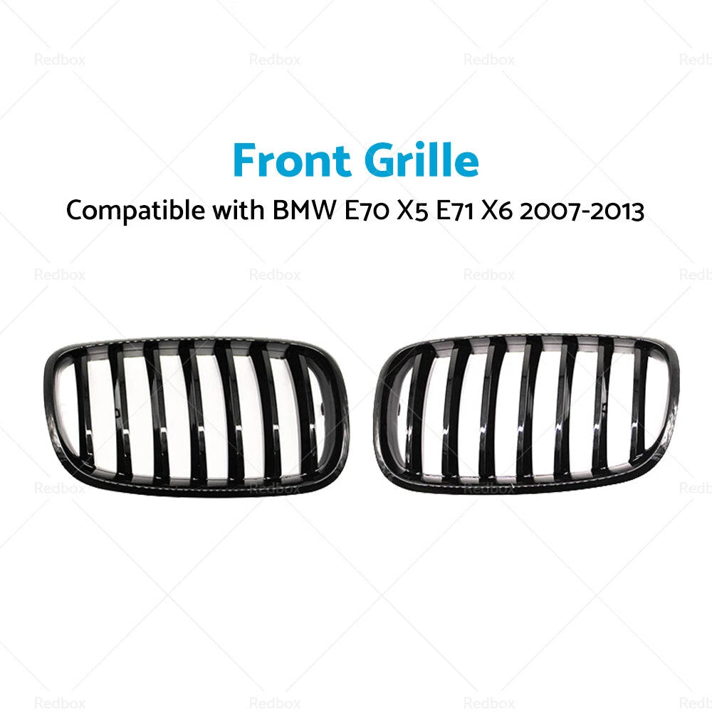Front Bumper Kidney Grille for BMW E70 X5 E71 X6 (2007-2013)