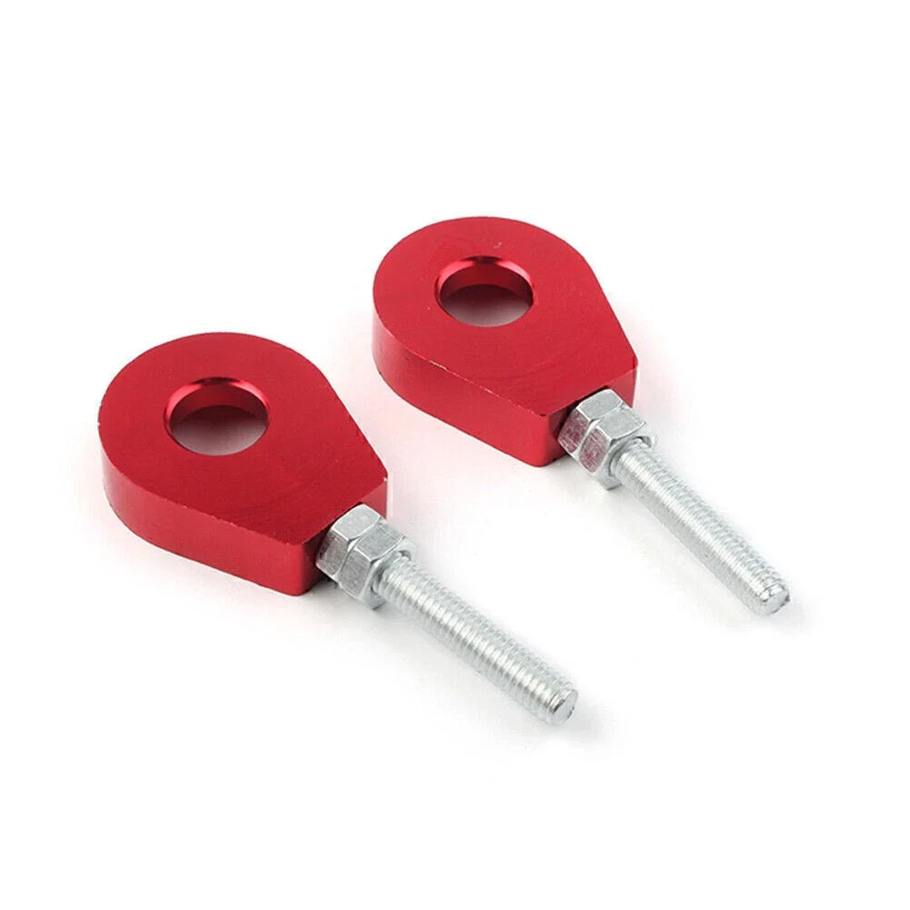 Red 12mm Chain Adjuster Block Tensioners for Pit Quad Dirt Bike ATV CRF50