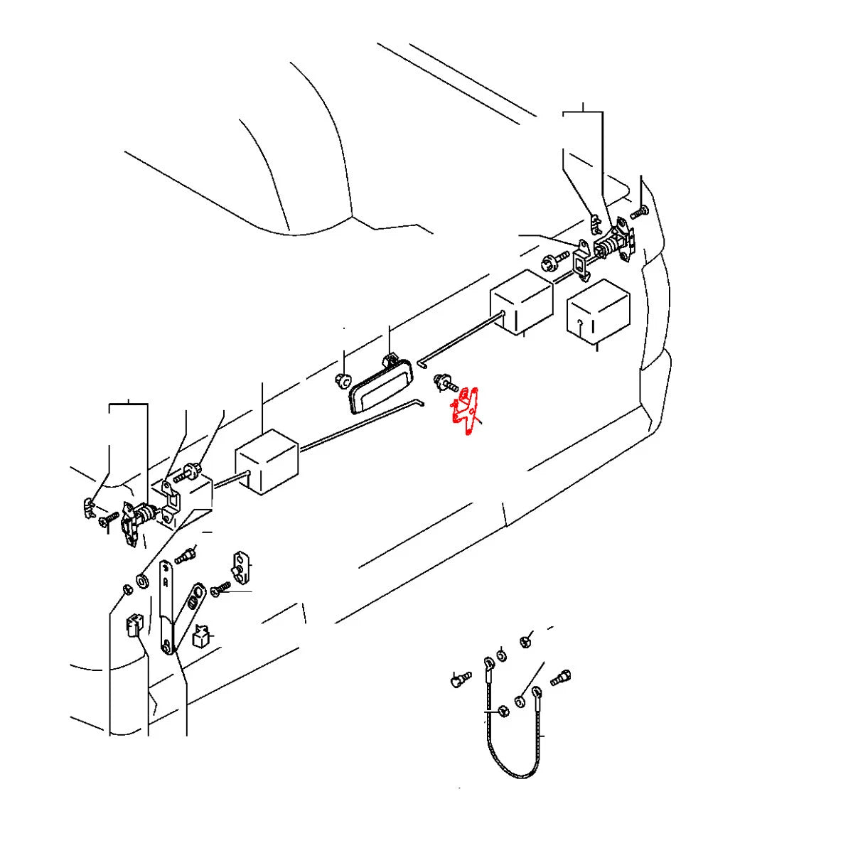 RR Gate Door Handle for Mitsubishi Triton L200 1996-2006