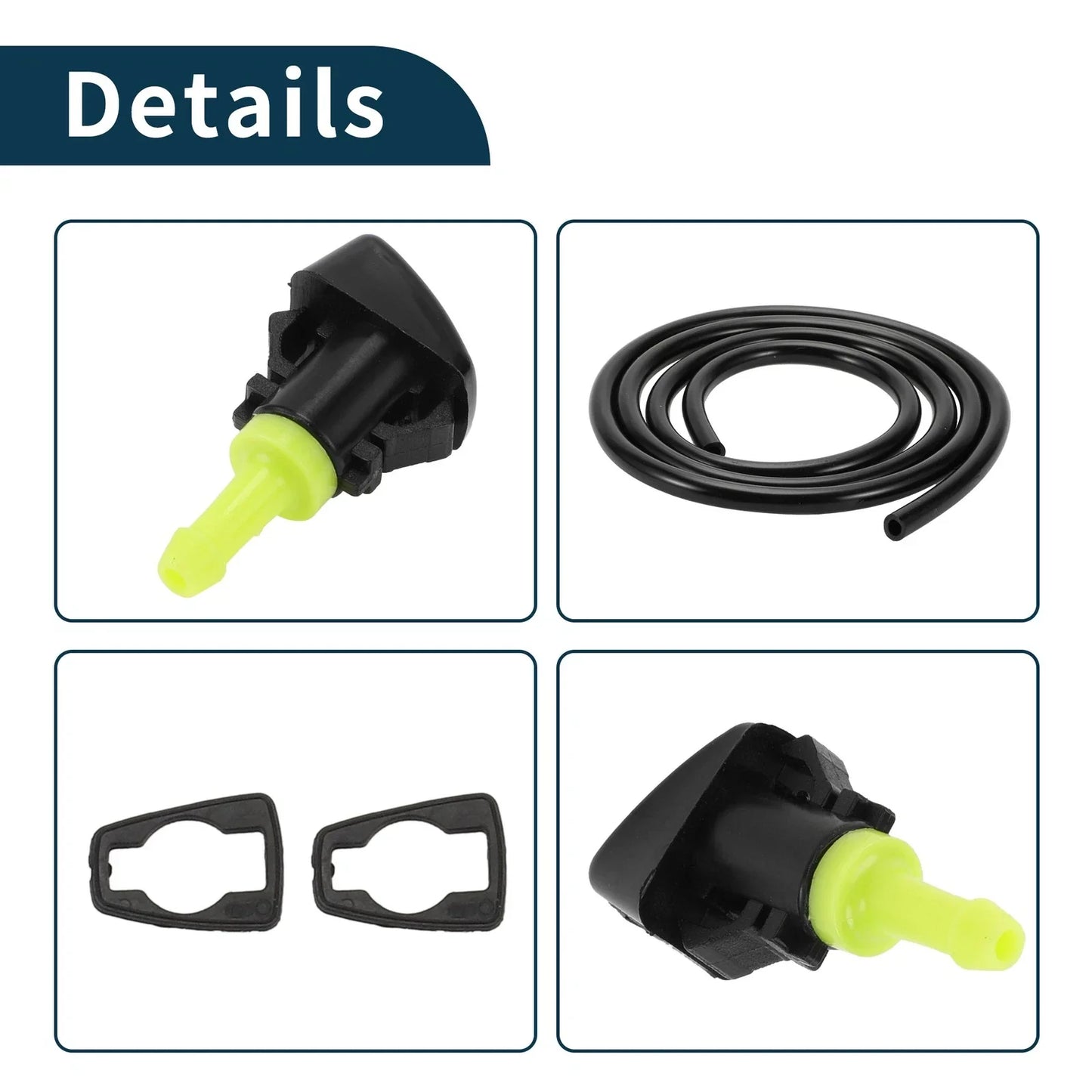 Windshield Washer Nozzle & Fluid Hose for Dodge Grand (2011-2023)