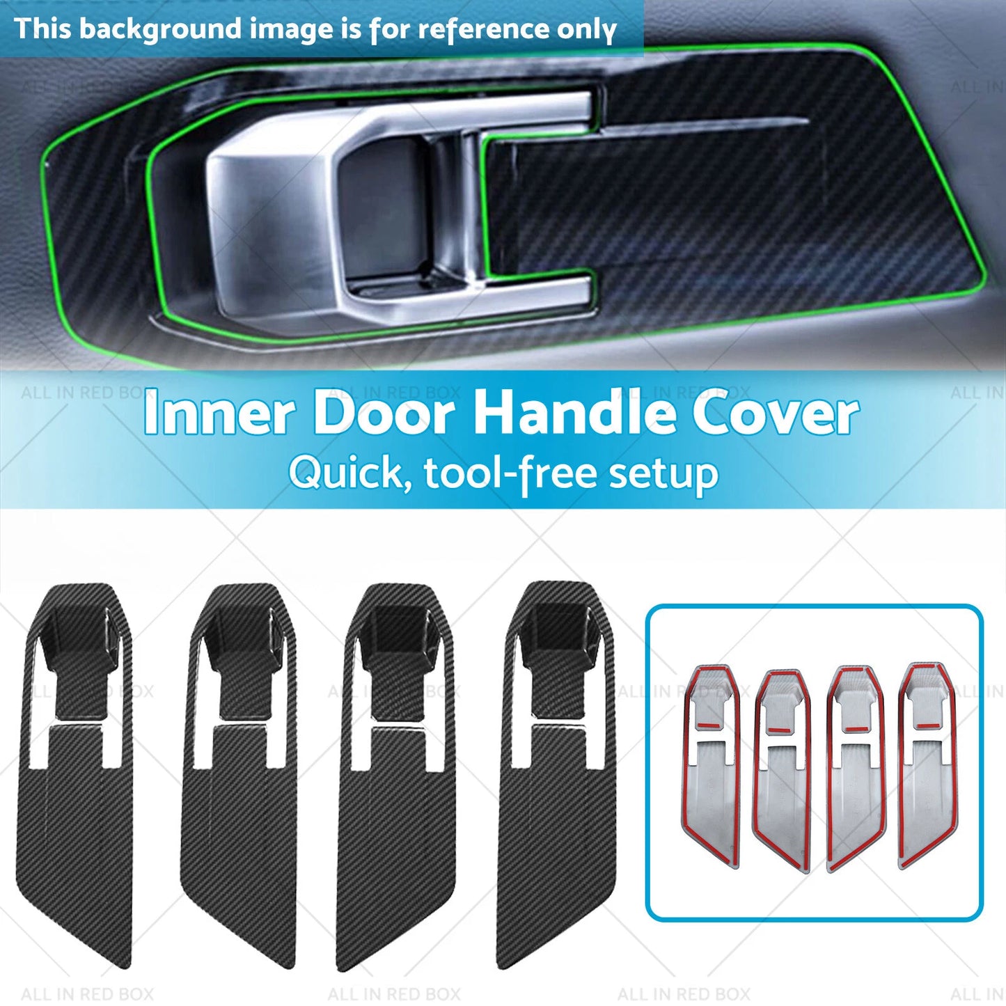 Carbon Fiber Inner Door Handle Cover for Mitsubishi Triton L200 (2023-2025)