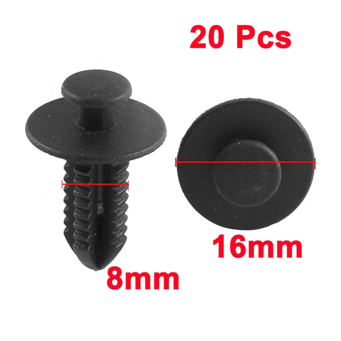 20 x Black Plastic Splash Defender Trim Mat Clips for Mercedes Benz