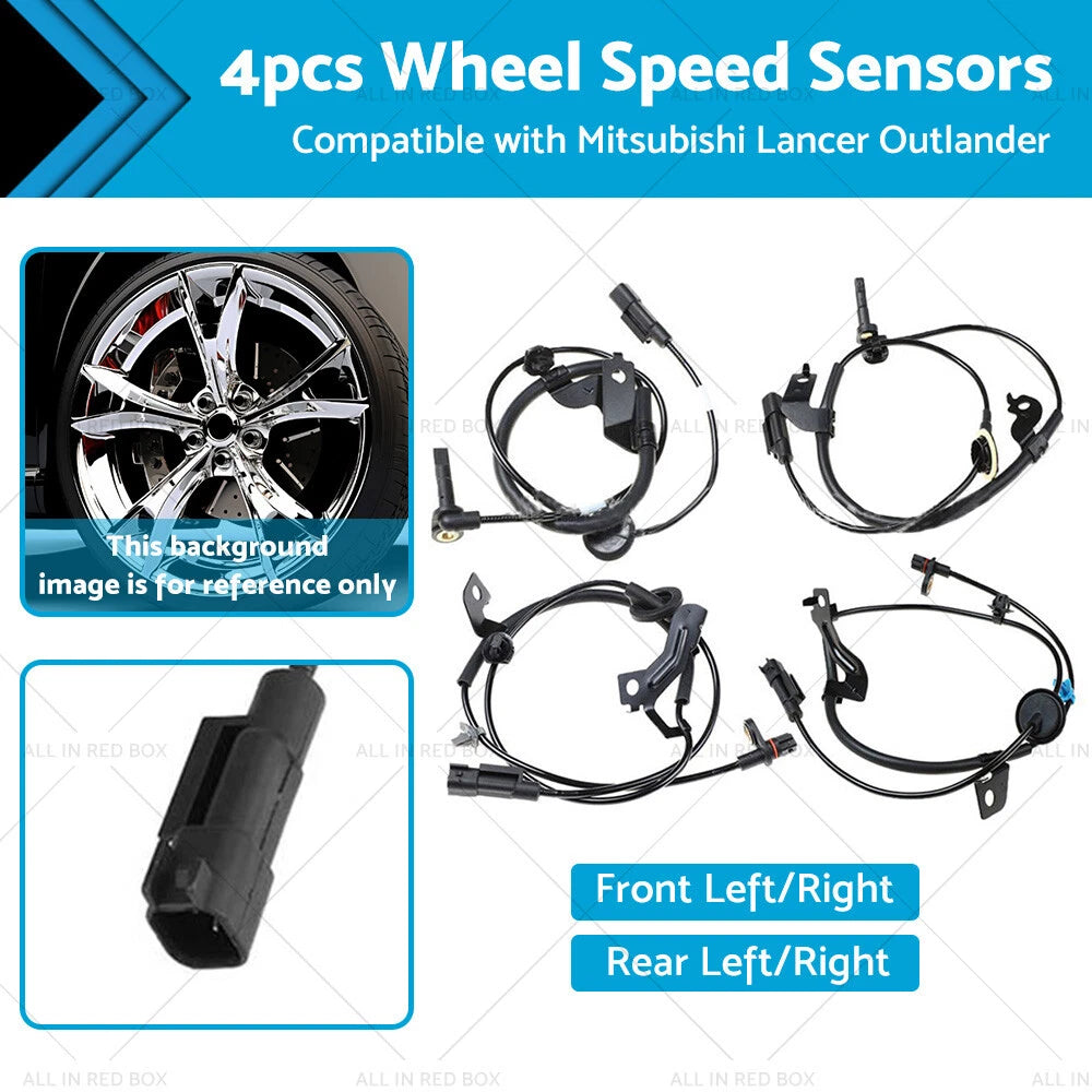 4 x Wheel Speed Sensors for Mitsubishi Lancer, Outlander (2003-2023)