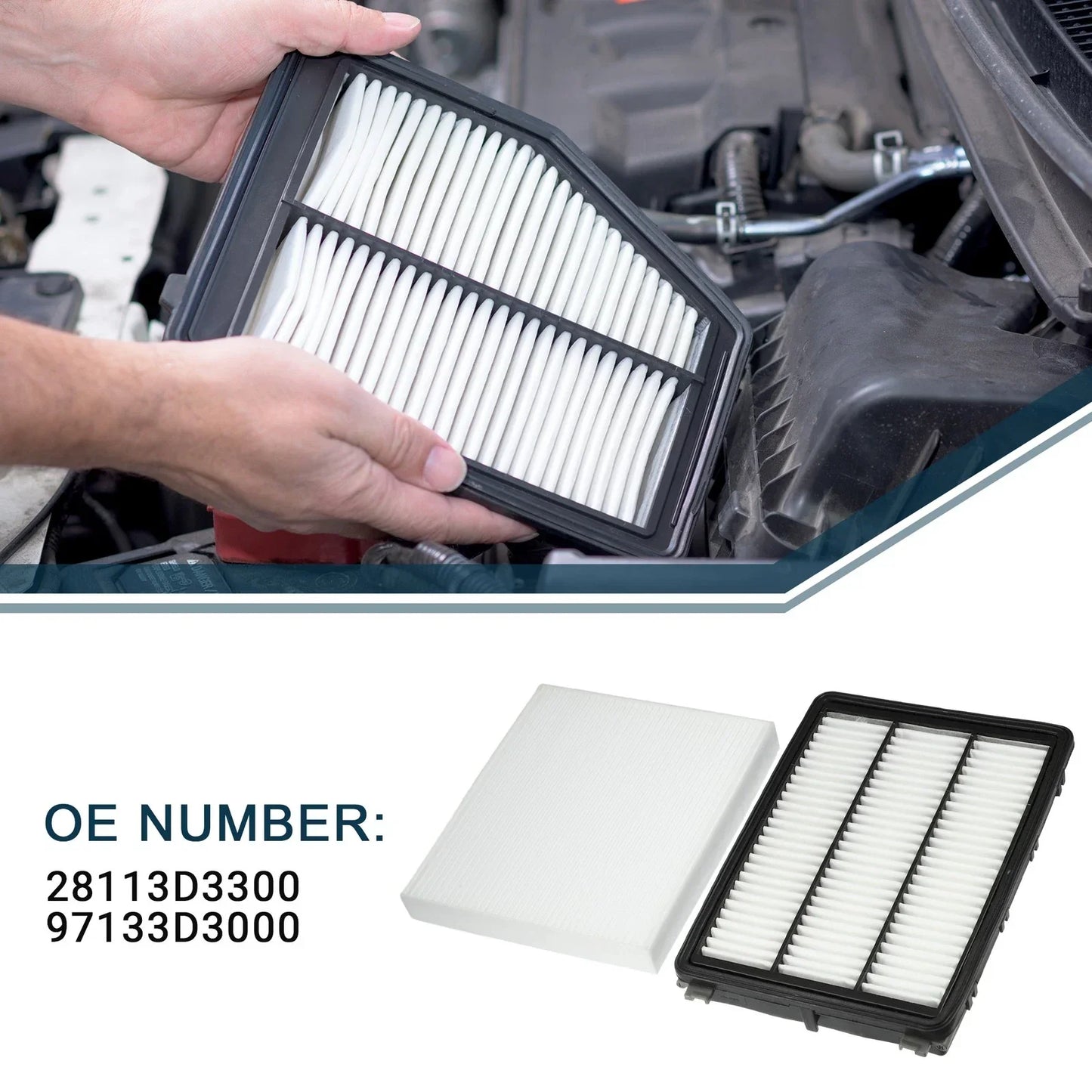 Cabin Air Filter Set for Hyundai Tucson (2016-2023)