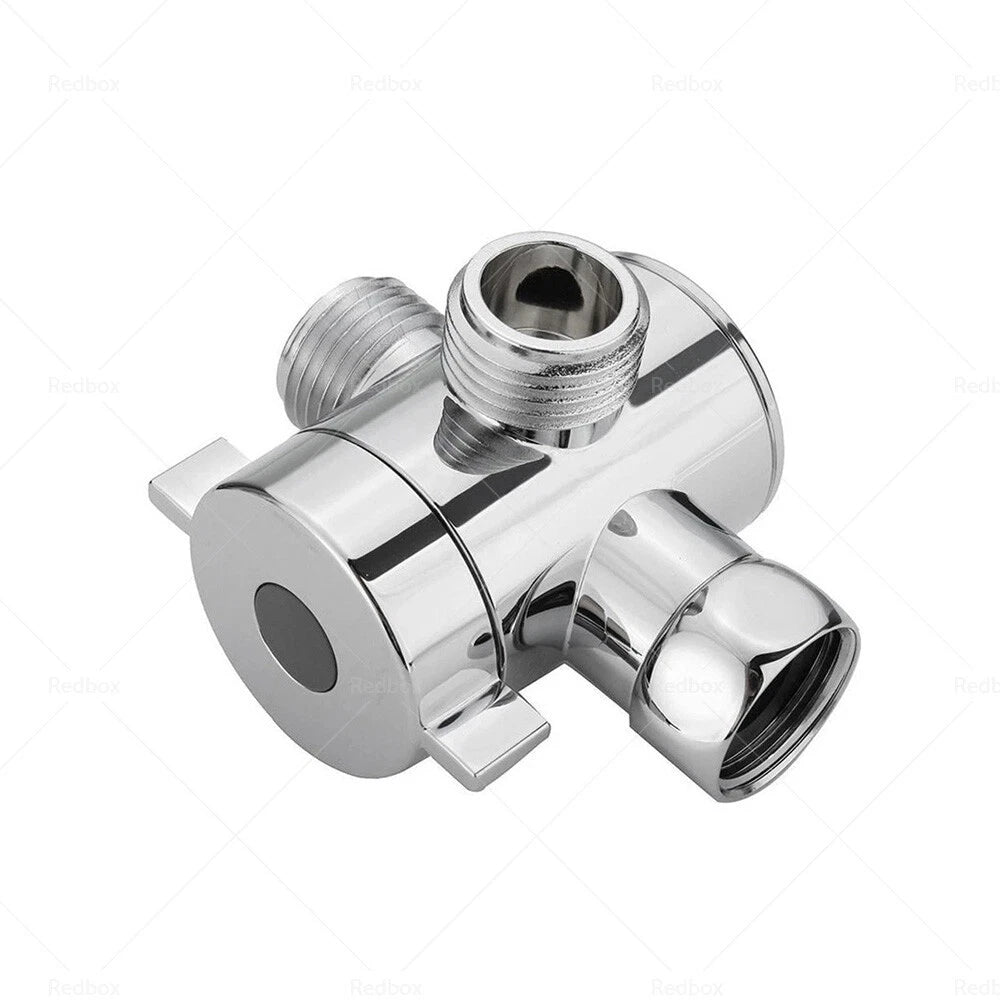 Three Way T-Adapter Valve for Toilet Bidet Shower Diverter 1/2 in