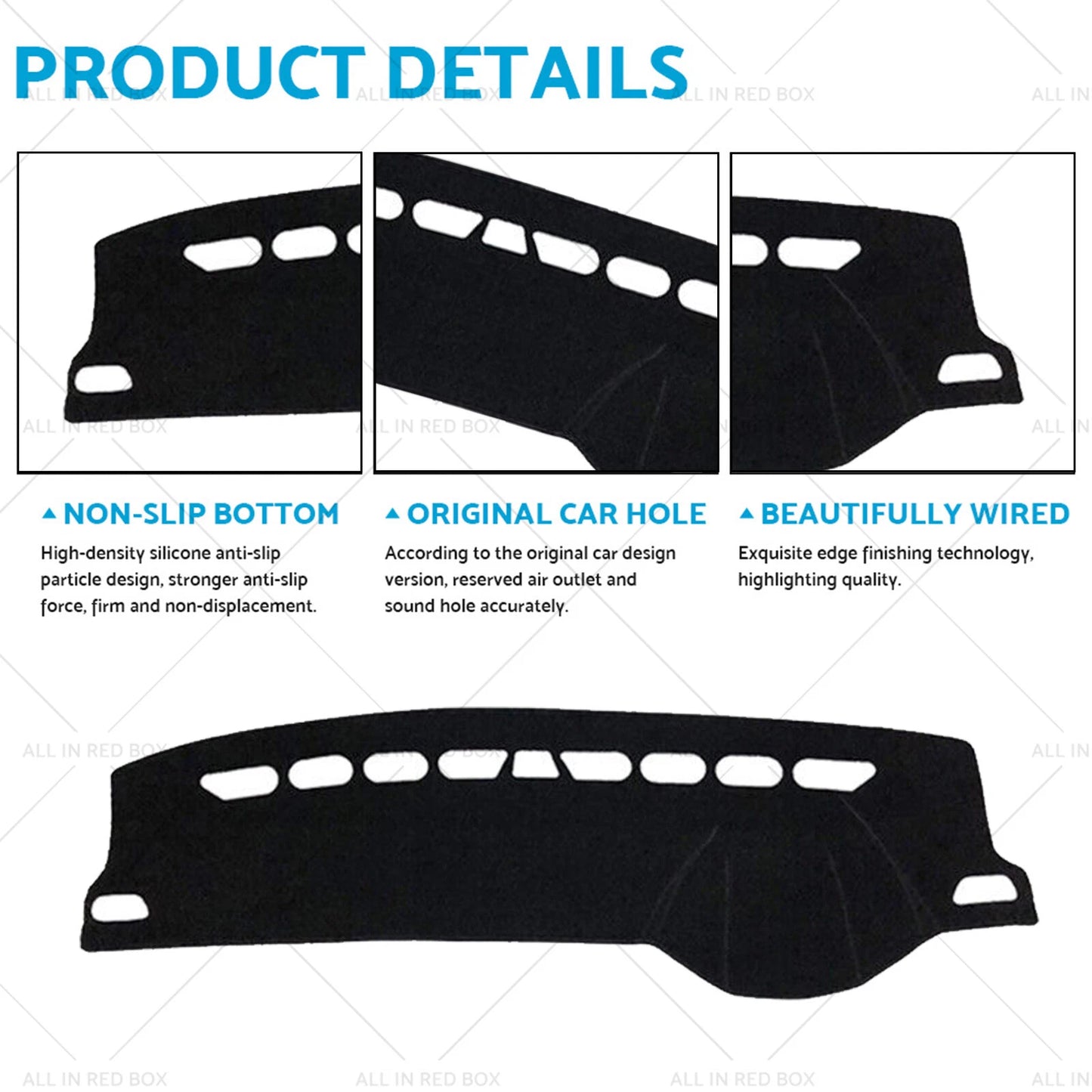 Black Non-Slip Dash Mat for Skoda Octavia Mk3 (2013-2020)