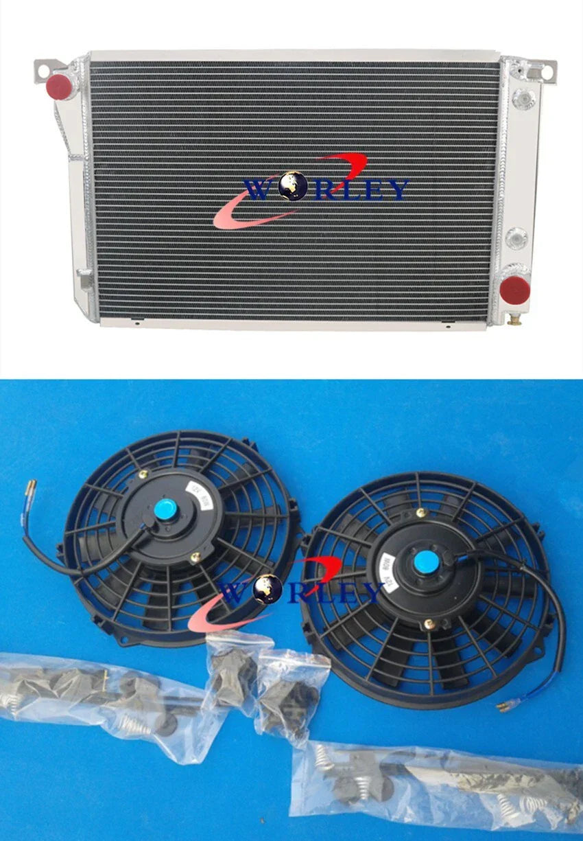 3 Row Aluminum Radiator & Fans for 1984-1996 Ford Falcon Ute XG XH