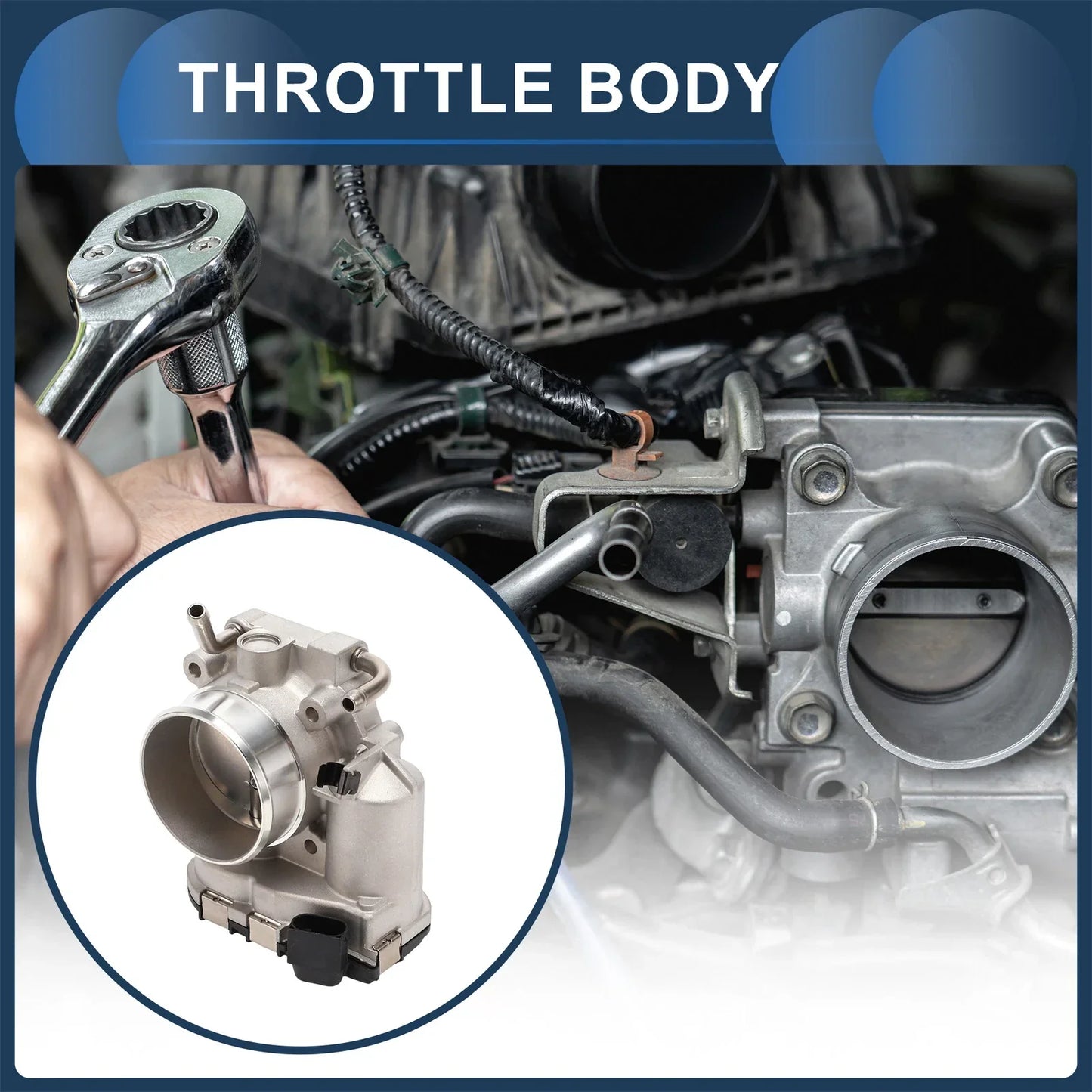 Throttle Body for Hyundai Santa Fe, Sonata, Tucson 2.4L (2013-2019)