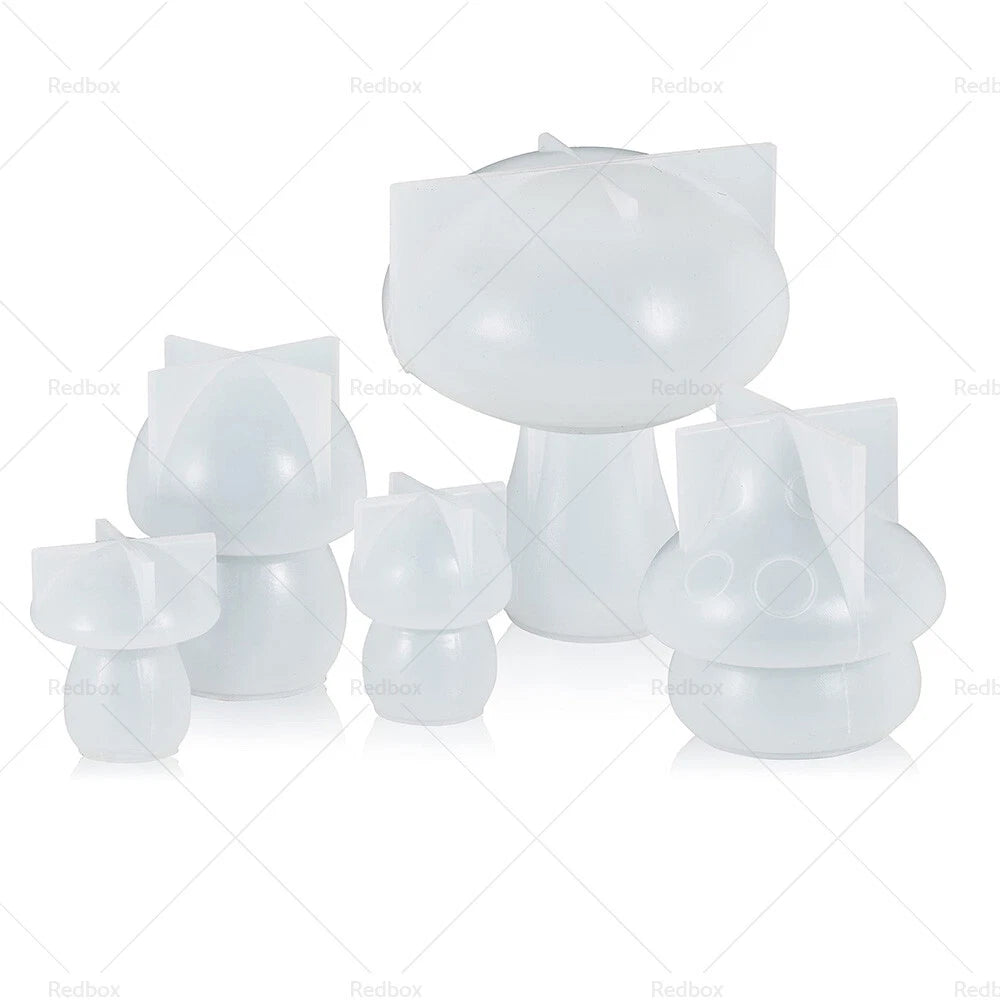 Mushroom Epoxy Resin Casting Molds 5 x Silicone for DIY Home Decor