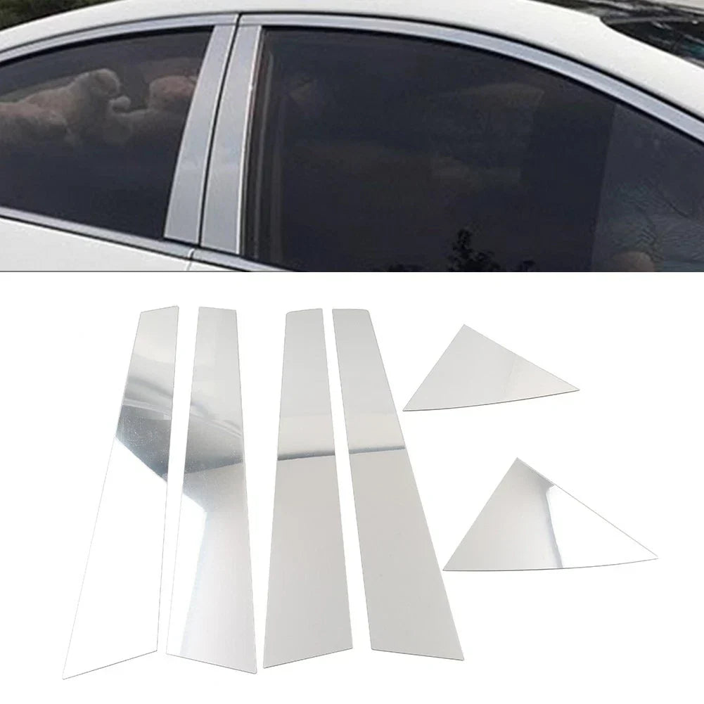 6 x Silver Door Window Trim Covers for Kia Forte K3 Cerato (2009-2012)