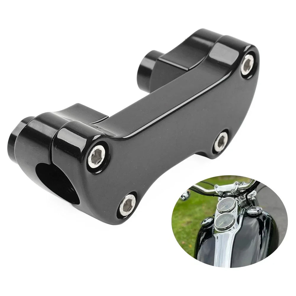2" Handlebar Riser & Top Clamp for Harley Dyna Softail Sportster