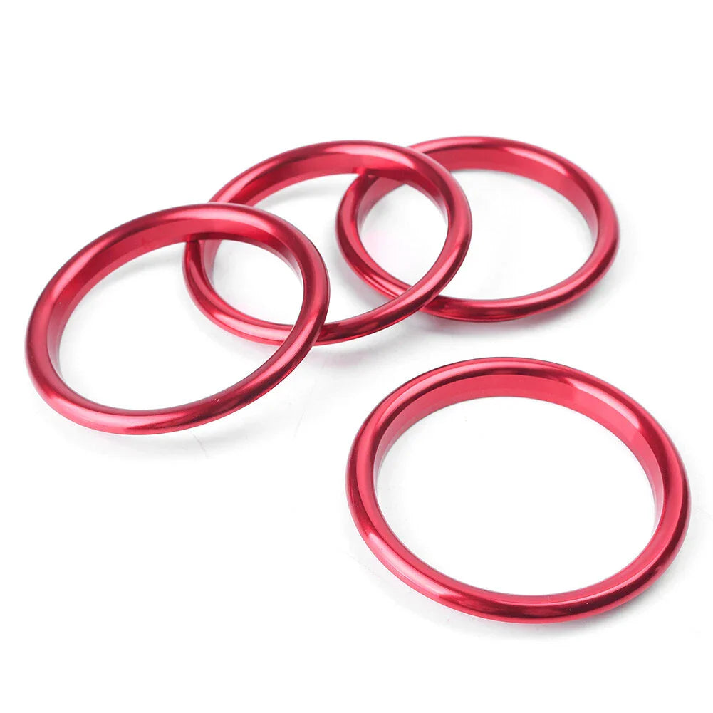 Red Interior Air Vent Cover Ring for Audi A3 2012-2019 (4 pcs)