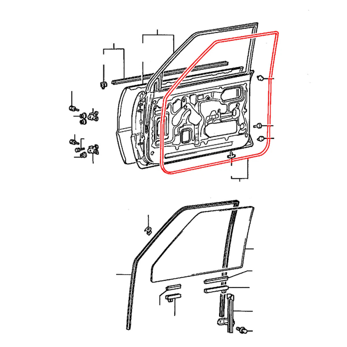 Front Door Weatherstrip for Mitsubishi Triton L200 Colt Strada 1986-1996