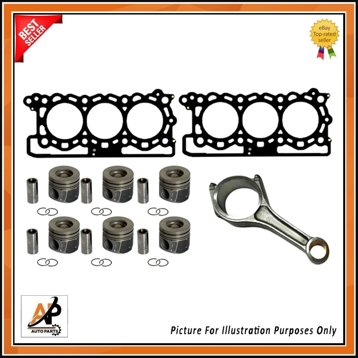 Engine Rebuild Parts Kit OEM Piston Head Gasket for Jaguar Land Rover 3.0 (2006–2018)
