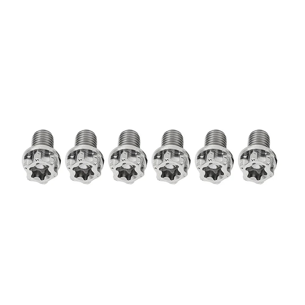6pcs M8x15mm Titanium Torx Head Flange Bolts for Motorcycle Bike