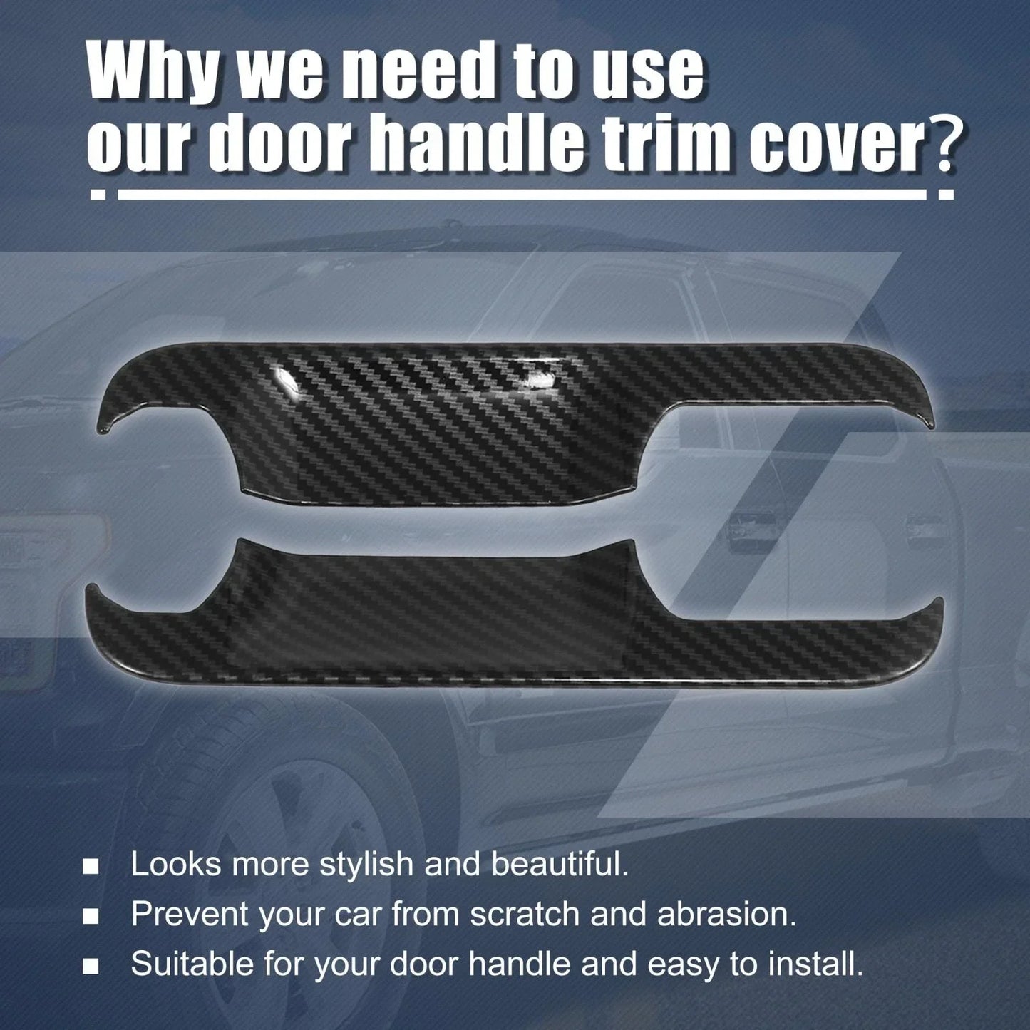 8pcs Door Handle Bowl Cover Trim for Ford F-150 (2015-2020)